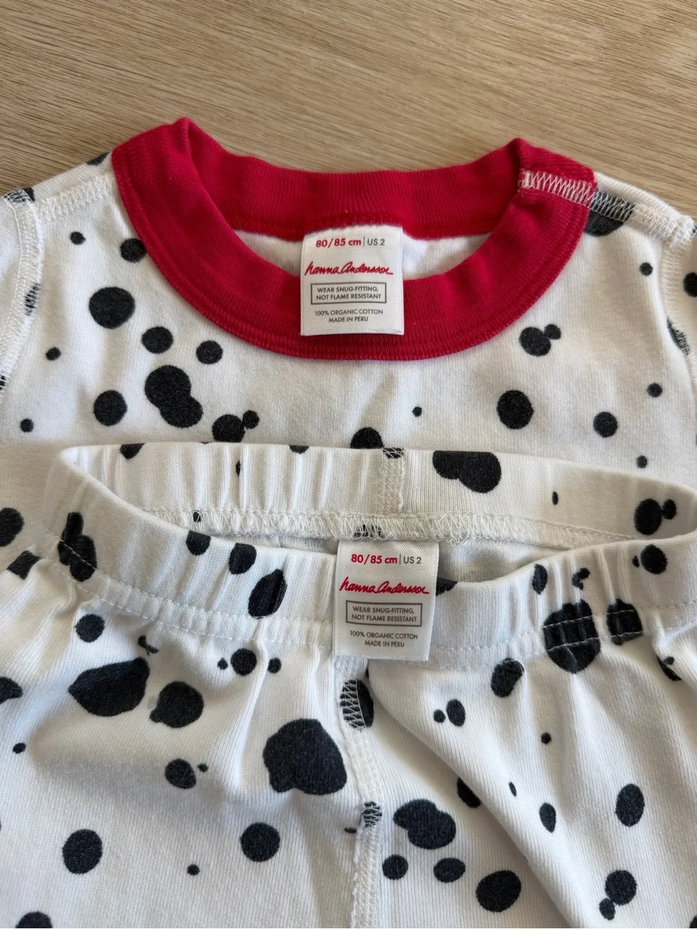 Hanna Andersson 101 Dalmatians Dog Spotted Kids PJ’s Pajamas- Sz 80 (US 2)